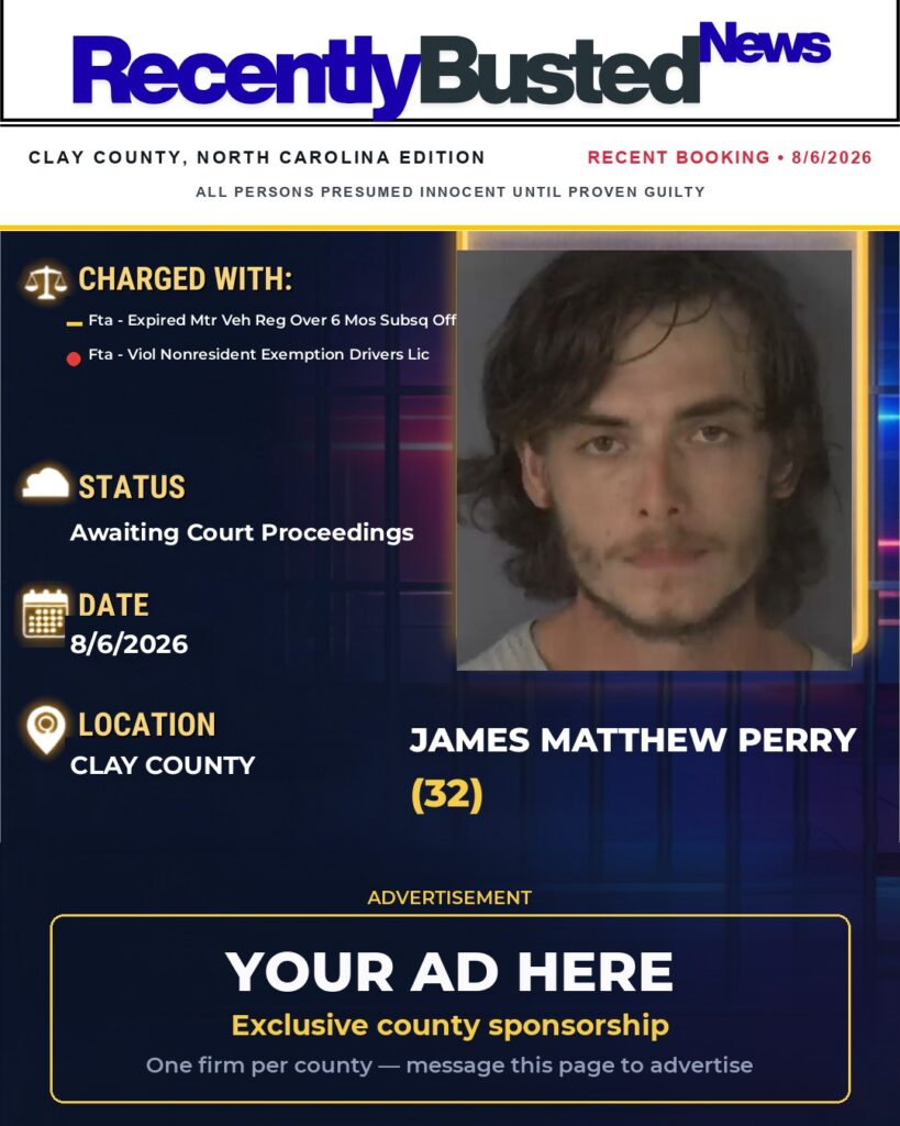 Arrest report — JAMES MATTHEW PERRY