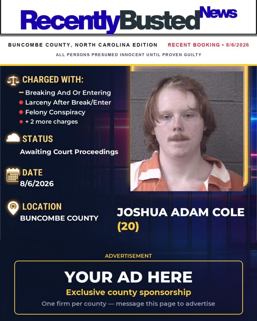 Arrest report — JOSHUA ADAM COLE