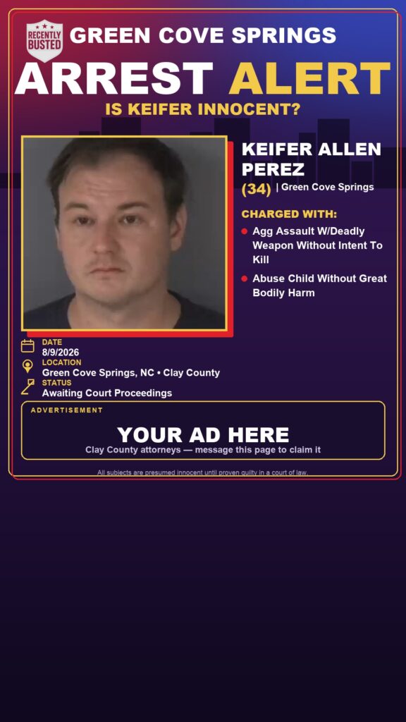 Arrest report — KEIFER ALLEN PEREZ