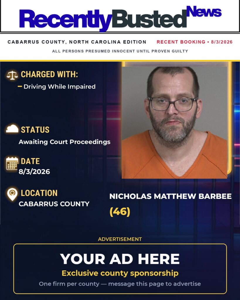 Arrest report โ NICHOLAS MATTHEW BARBEE