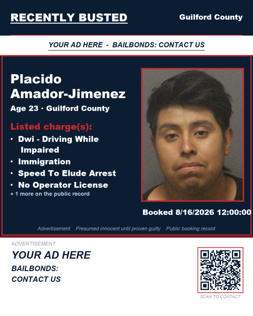 Arrest report — PLACIDO AMADOR-JIMENEZ
