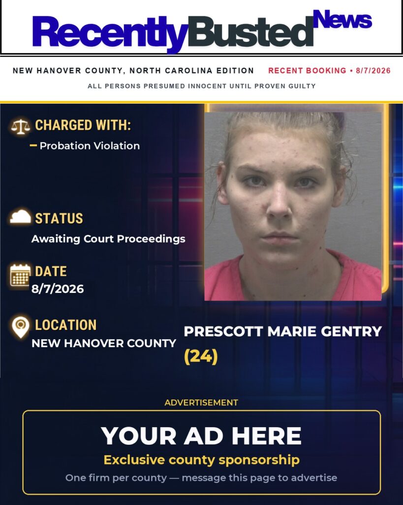 Arrest report — PRESCOTT MARIE GENTRY