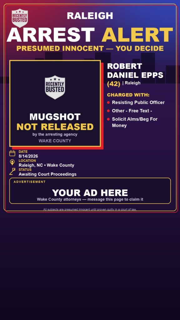 Arrest report - ROBERT DANIEL EPPS