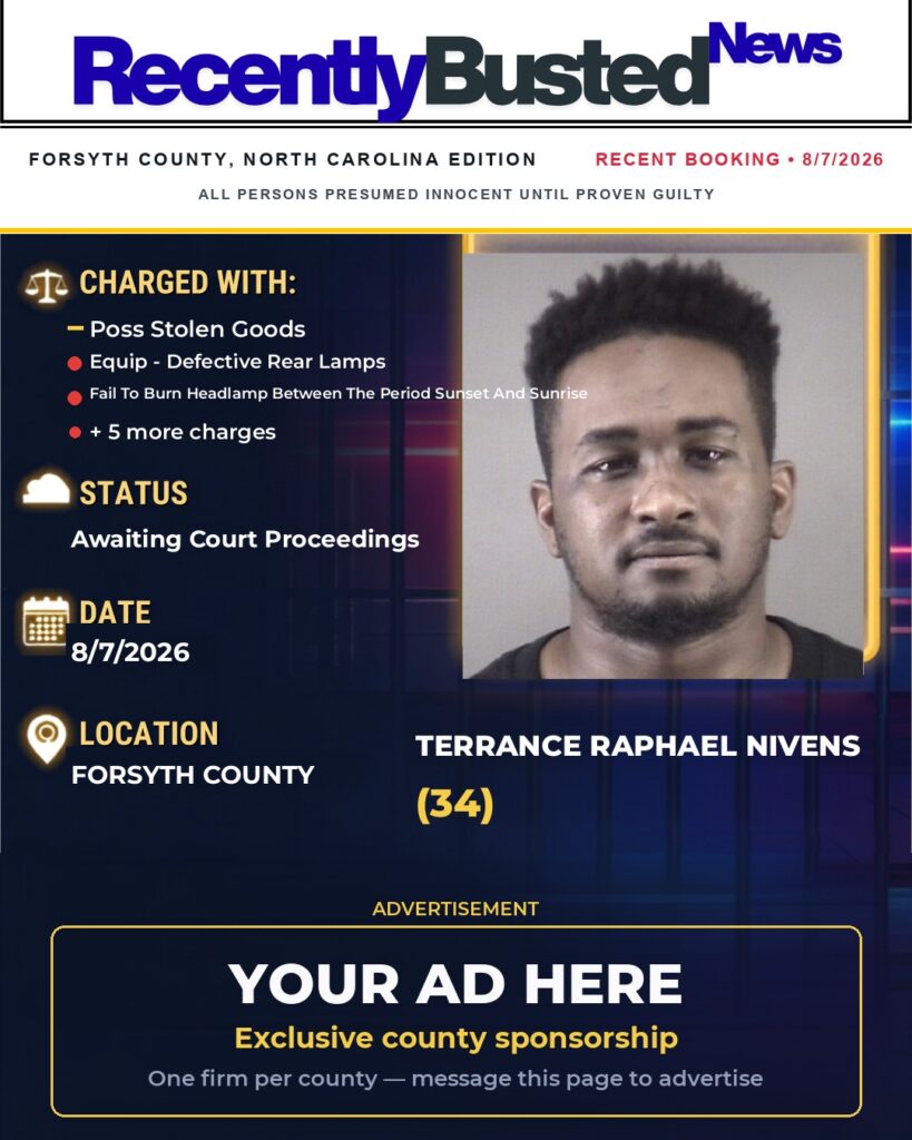 Arrest report โ TERRANCE RAPHAEL NIVENS