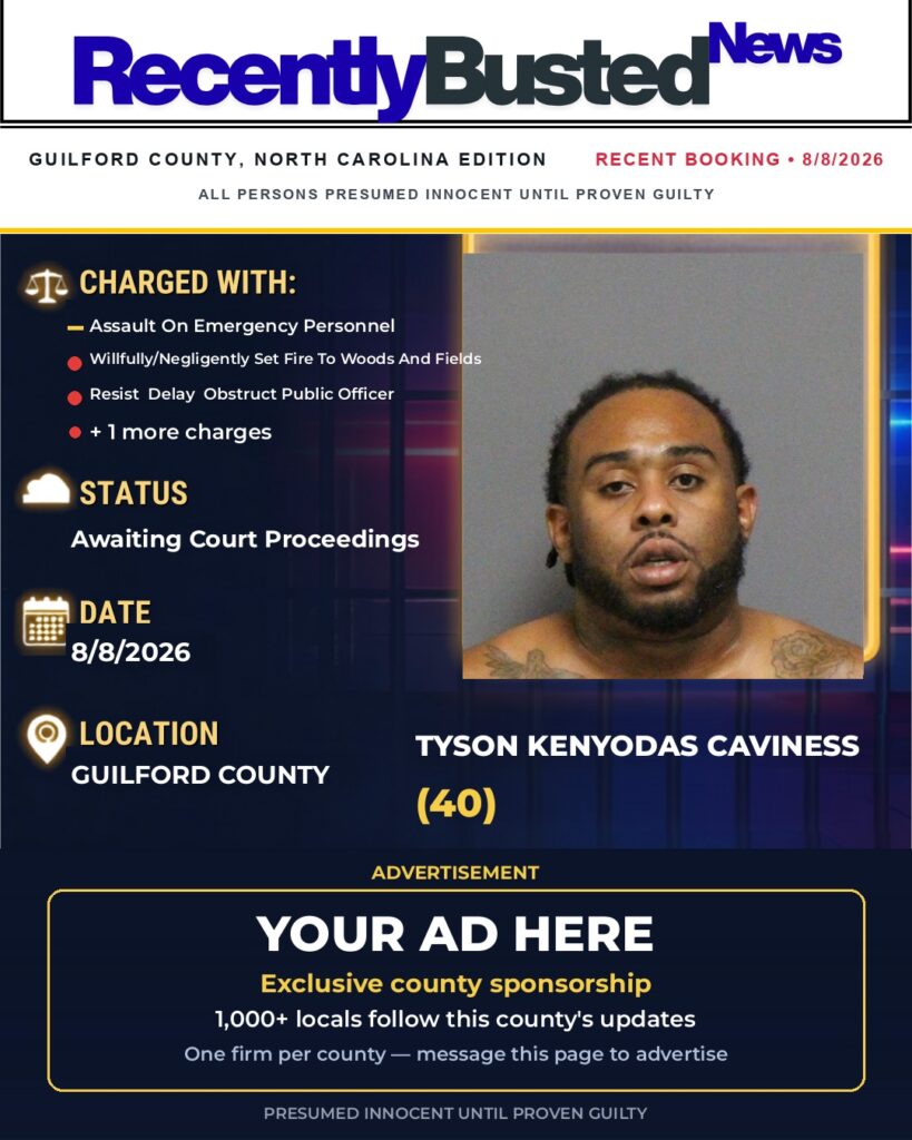 Arrest report — TYSON KENYODAS CAVINESS