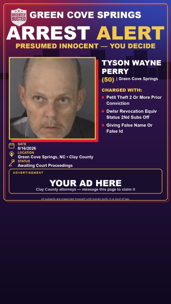 Arrest report — TYSON WAYNE PERRY