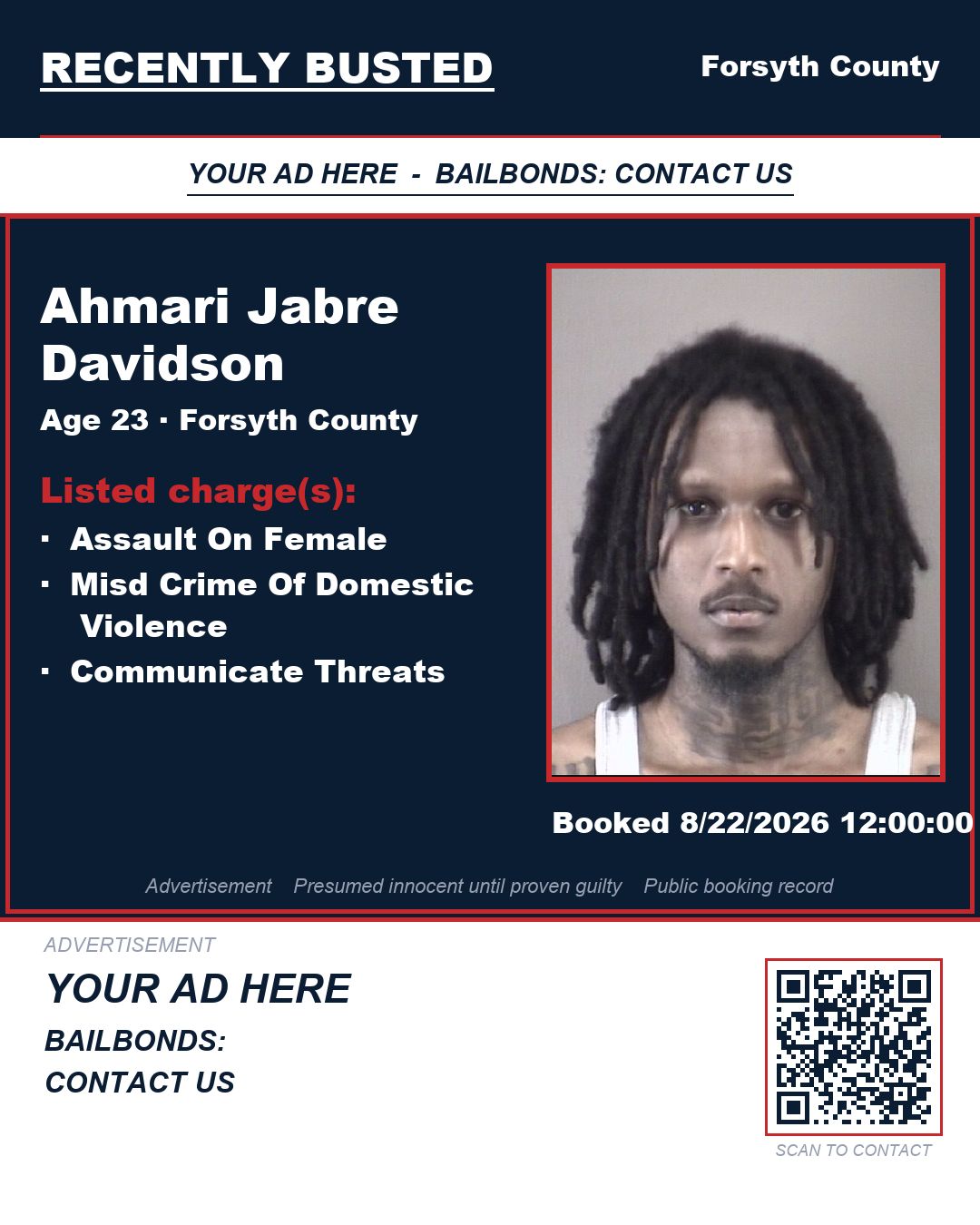 Arrest report - AHMARI JABRE DAVIDSON