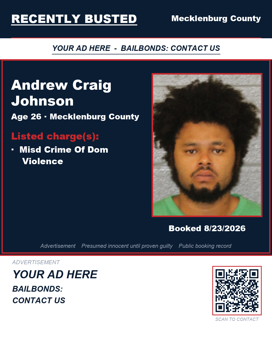 Arrest report - ANDREW CRAIG JOHNSON