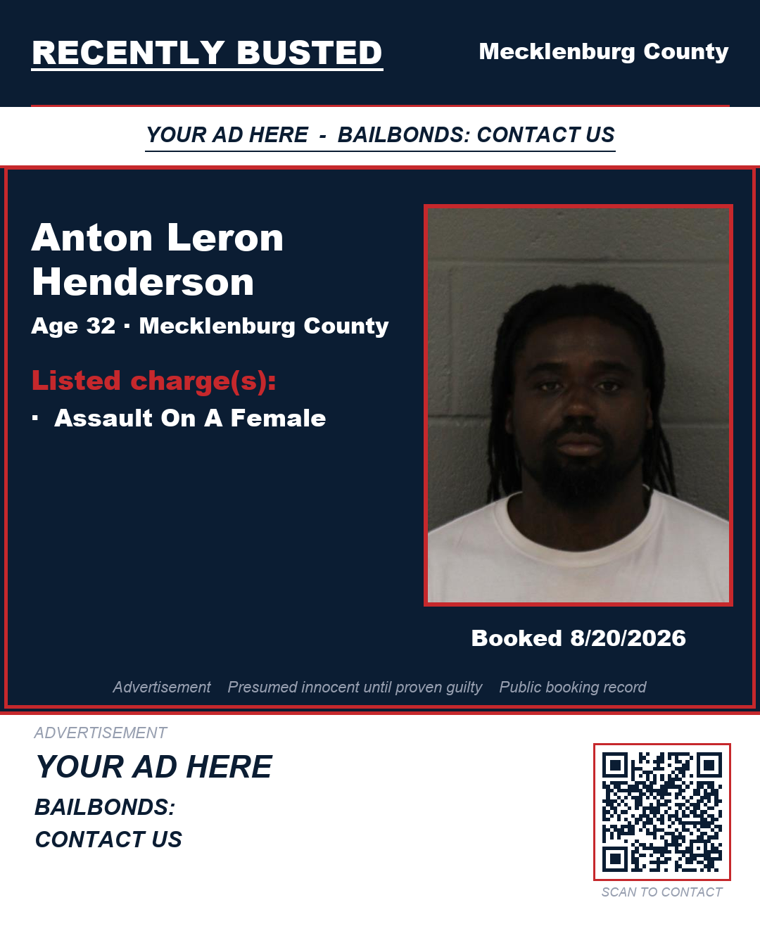 Arrest report - ANTON LERON HENDERSON