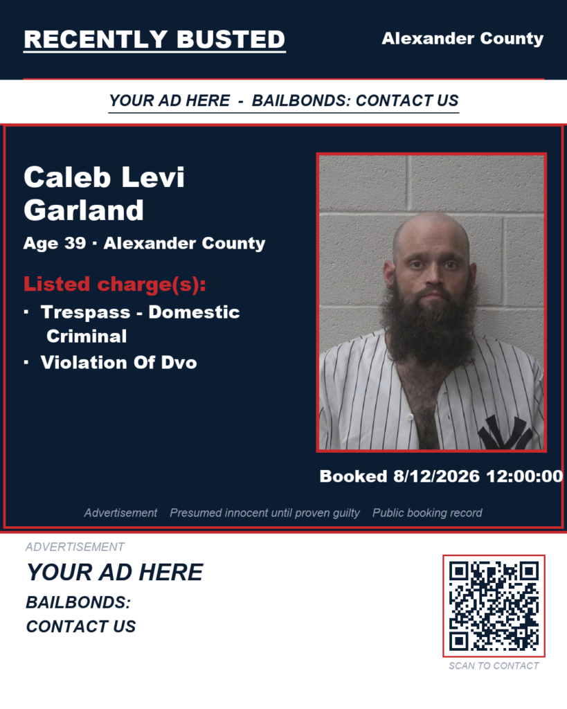 Arrest report — CALEB LEVI GARLAND