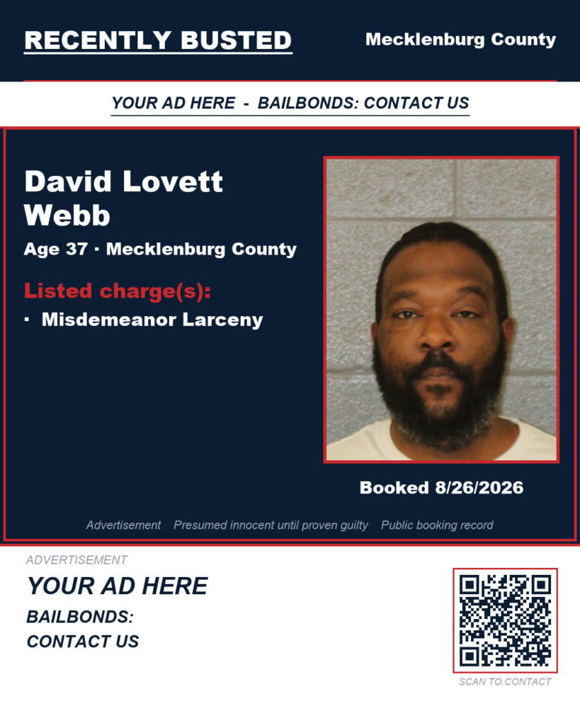 Arrest report - DAVID LOVETT WEBB