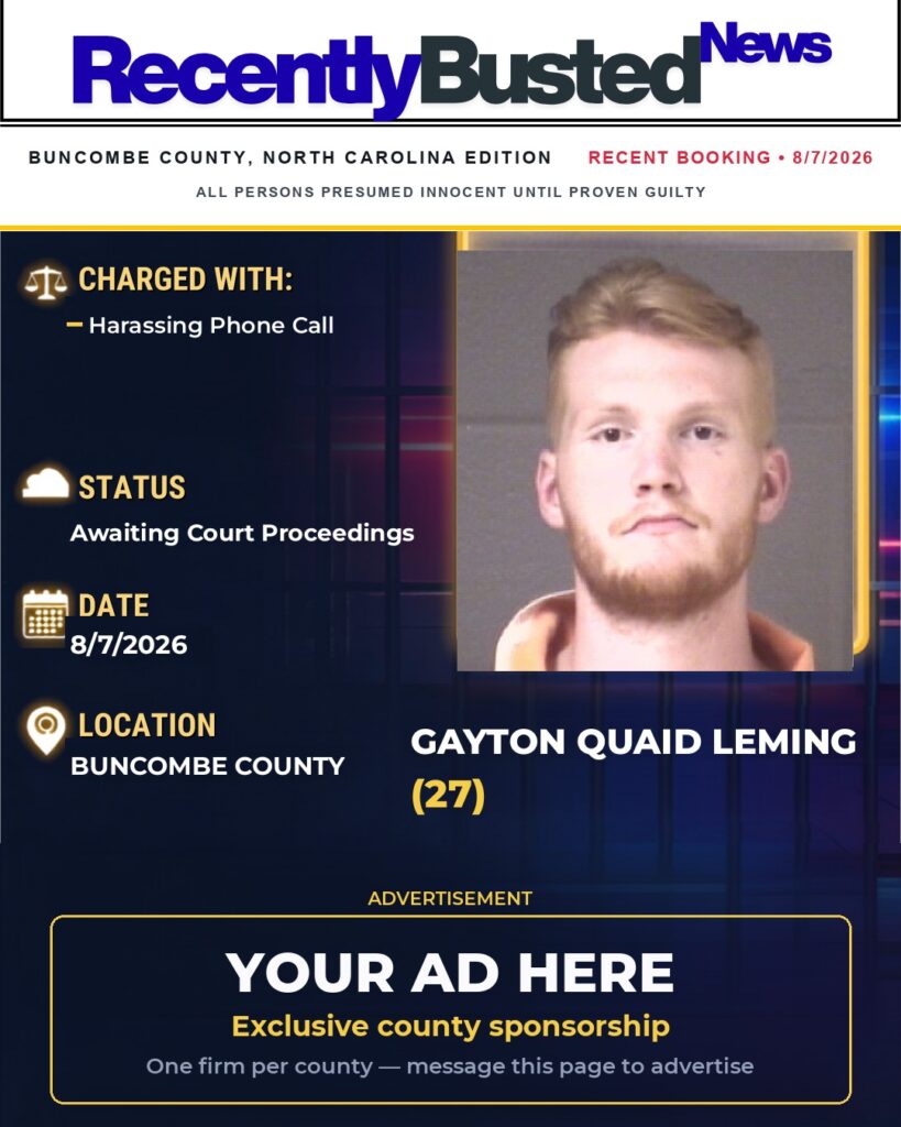 Arrest report — GAYTON QUAID LEMING