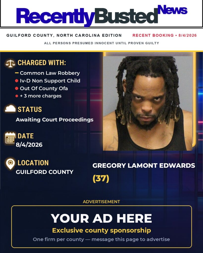 Arrest report โ GREGORY LAMONT EDWARDS