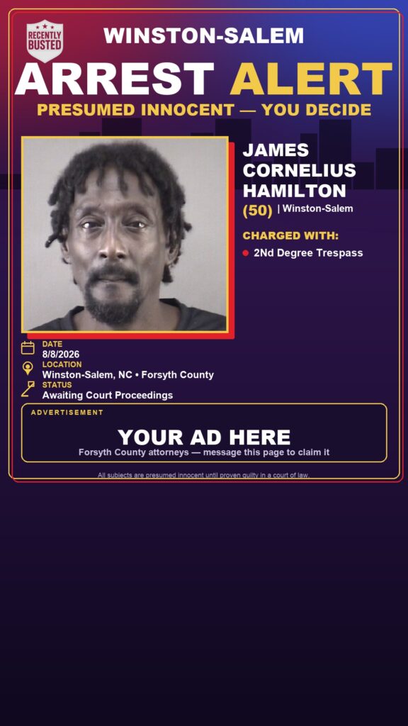 Arrest report โ JAMES CORNELIUS HAMILTON