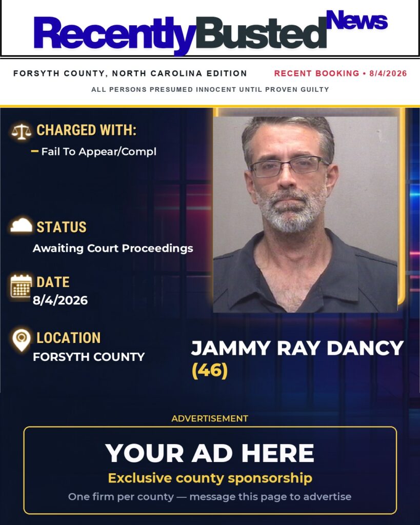 Arrest report — JAMMY RAY DANCY