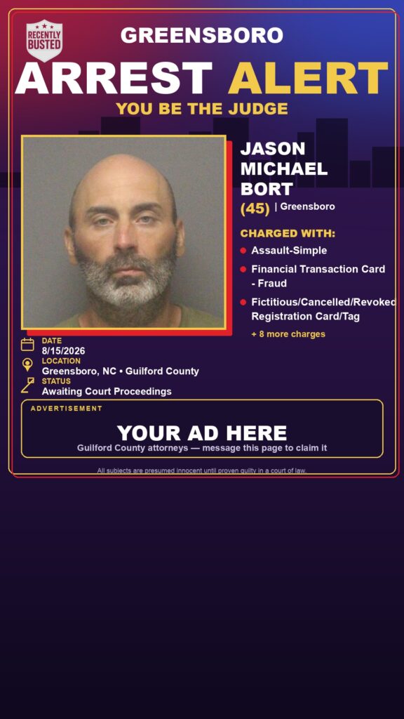 Arrest report — JASON MICHAEL BORT