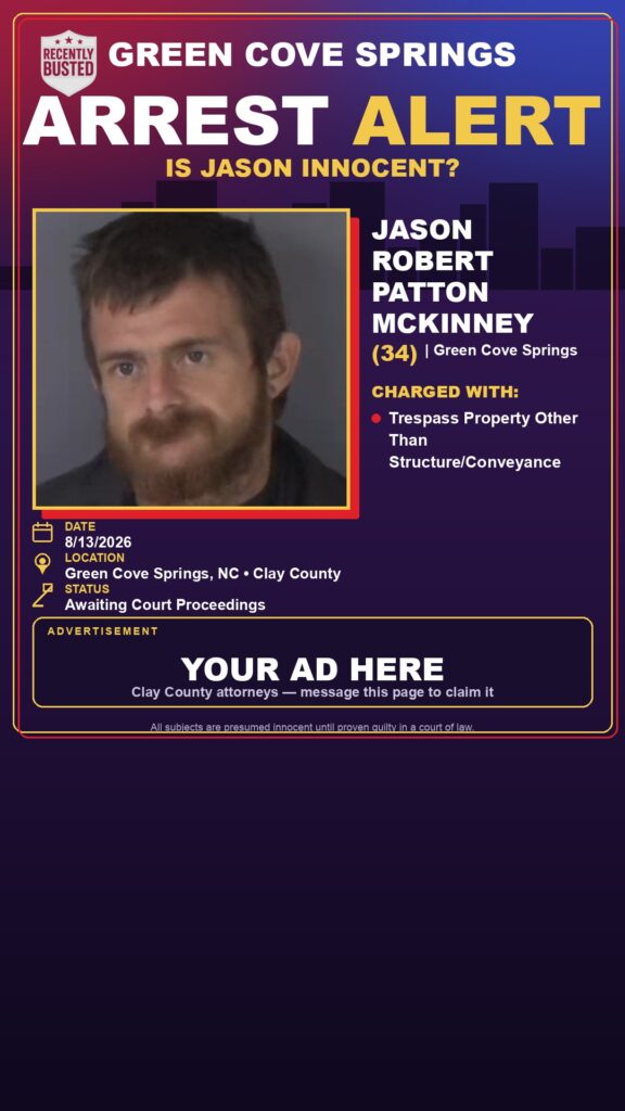 Arrest report — JASON ROBERT PATTON MCKINNEY