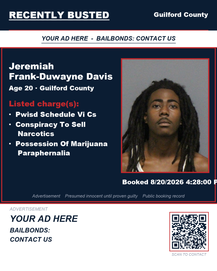 Arrest report - JEREMIAH FRANK-DUWAYNE DAVIS