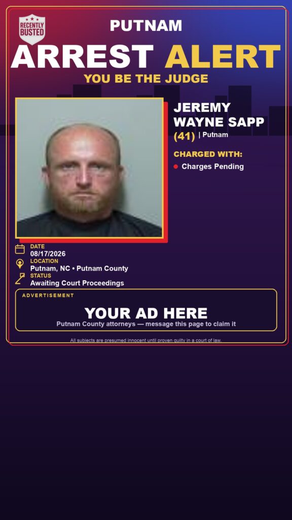 Arrest report - Jeremy Wayne Sapp