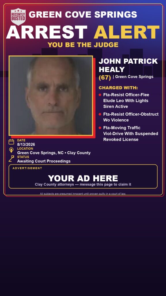 Arrest report — JOHN PATRICK HEALY
