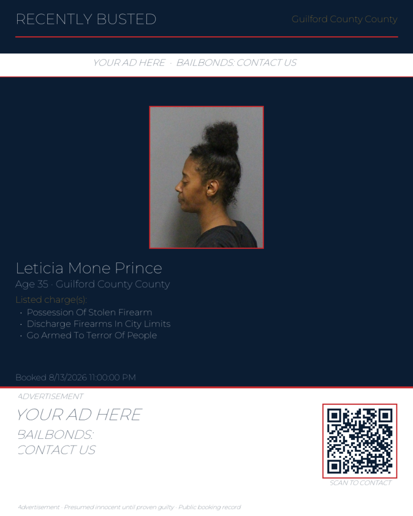 Arrest report — LETICIA MONE PRINCE