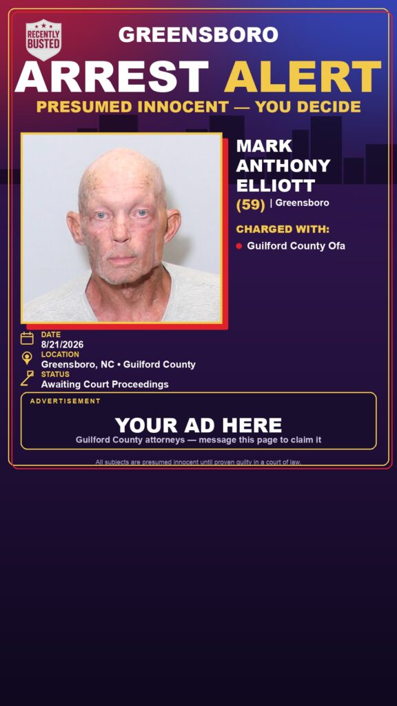 Arrest report — MARK ANTHONY ELLIOTT