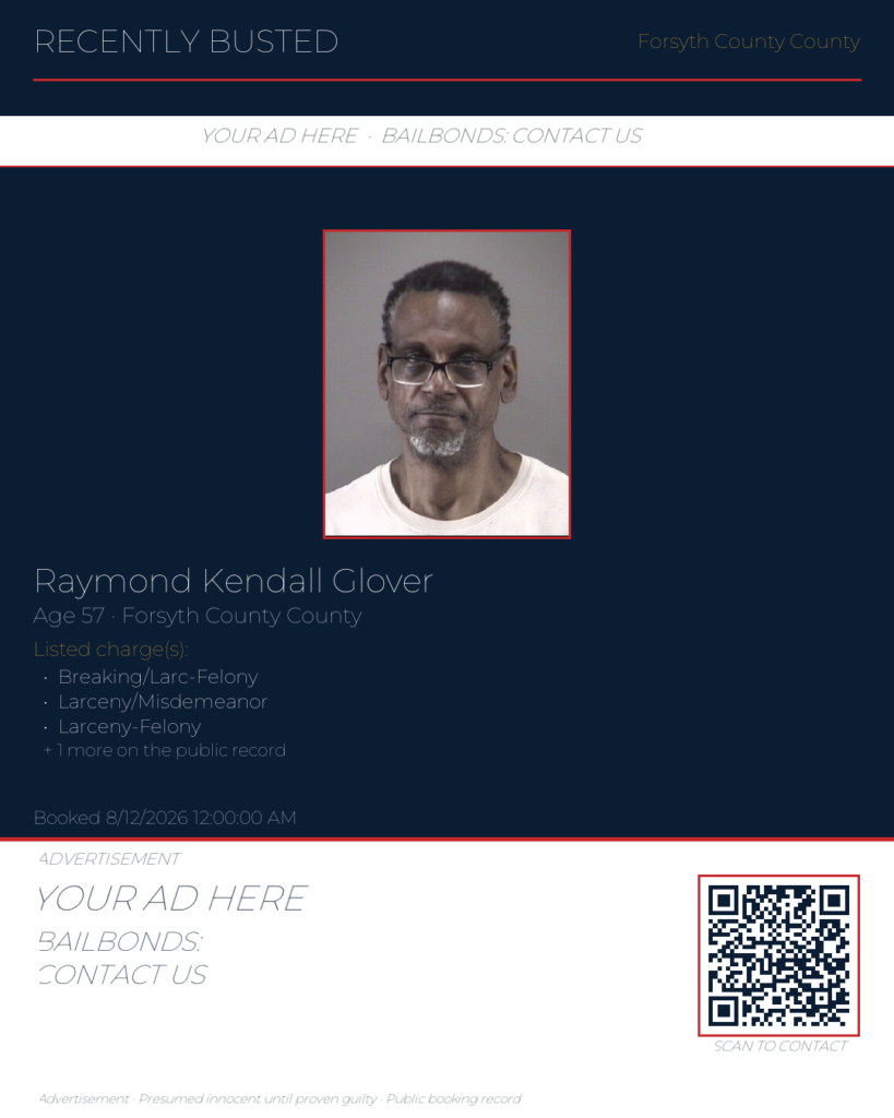 Arrest report — RAYMOND KENDALL GLOVER