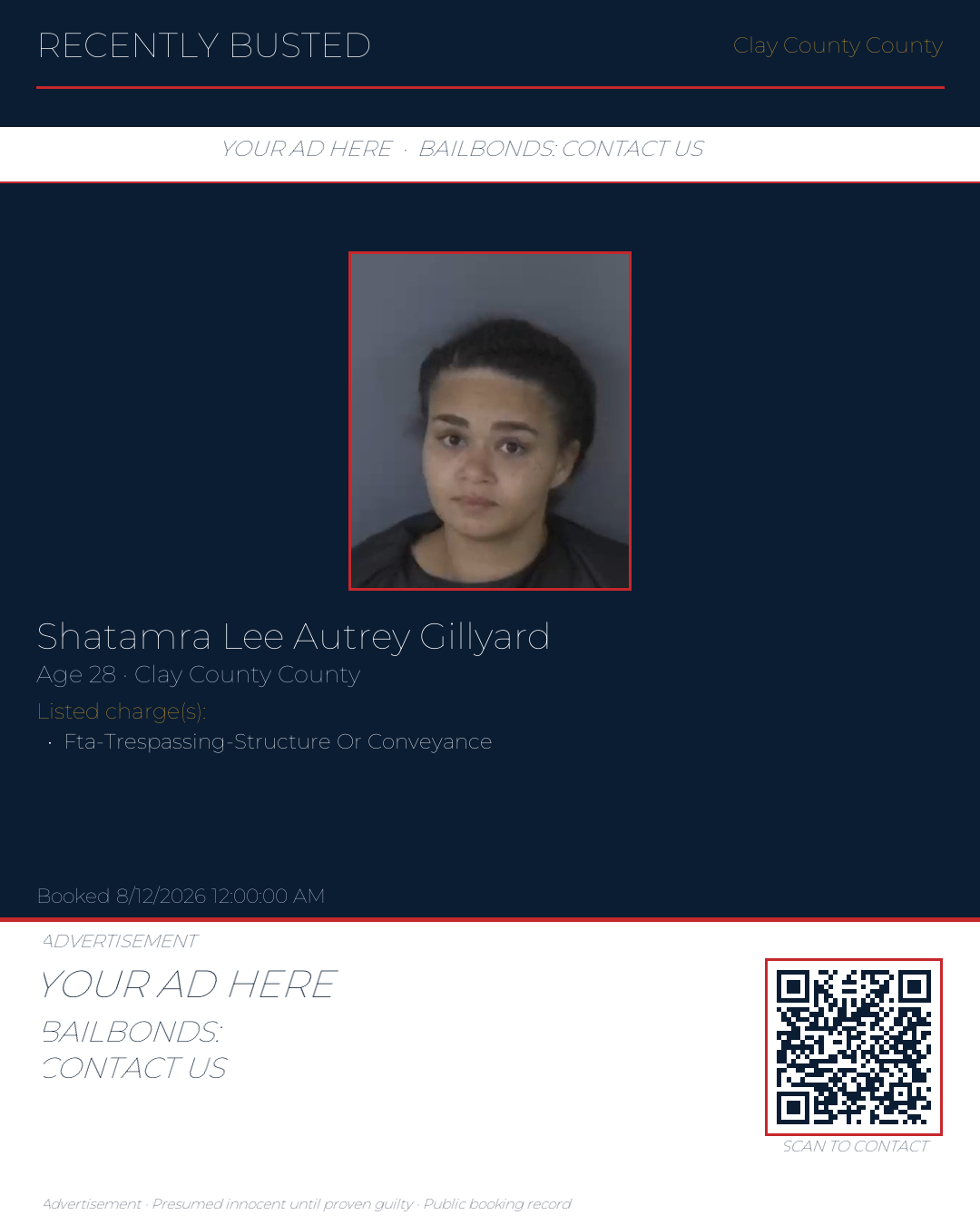 Arrest report - SHATAMRA LEE AUTREY GILLYARD