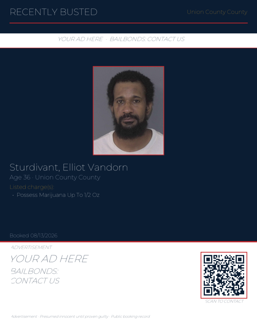 Arrest report - STURDIVANT, ELLIOT VANDORN