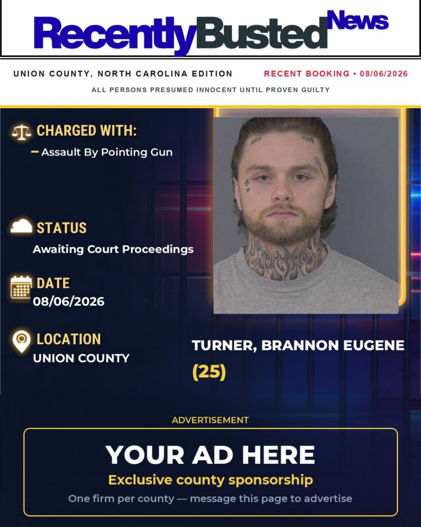 Arrest report — TURNER, BRANNON EUGENE