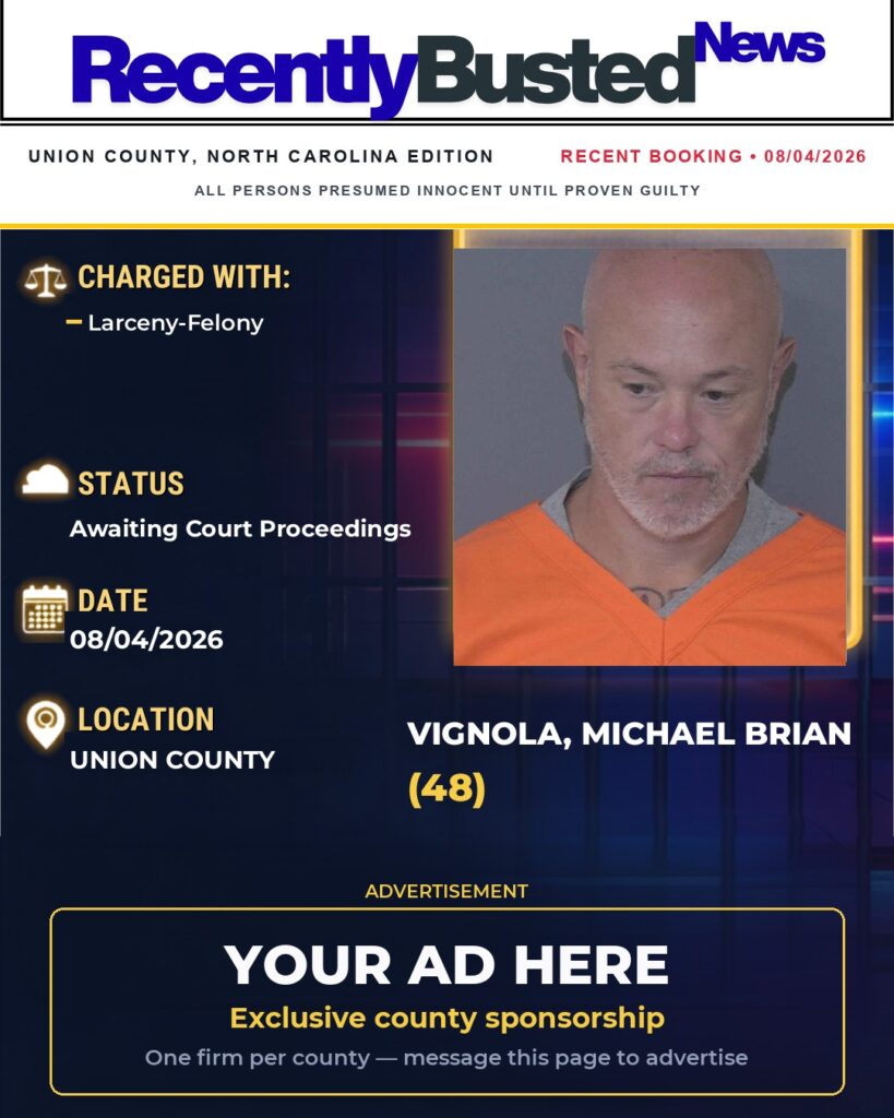 Arrest report — VIGNOLA, MICHAEL BRIAN