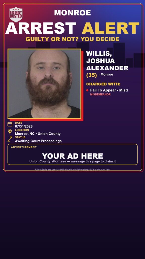 Booking photo of WILLIS, JOSHUA ALEXANDER