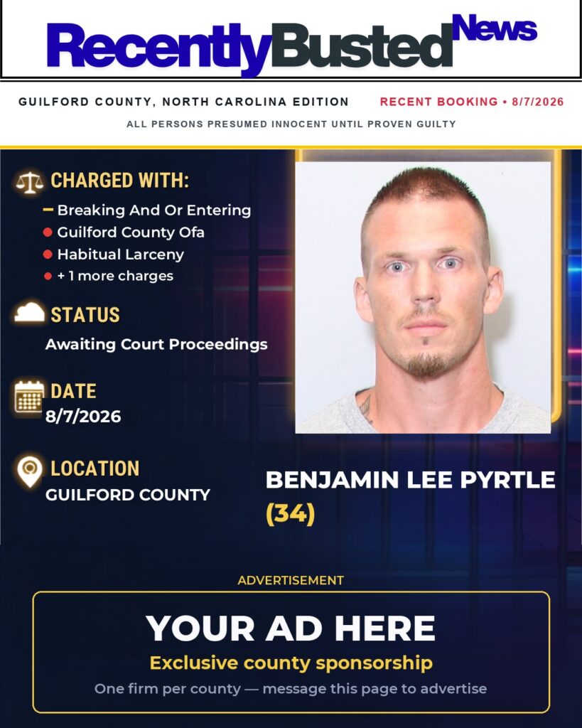 Arrest report — BENJAMIN LEE PYRTLE