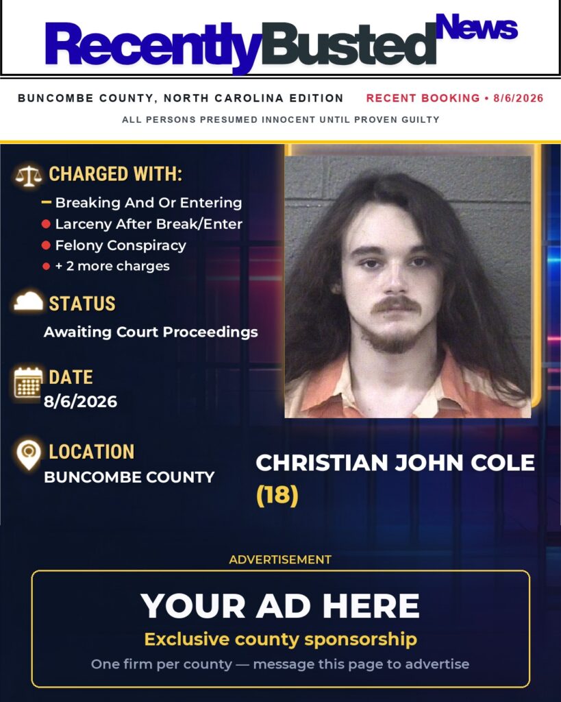 Arrest report โ CHRISTIAN JOHN COLE