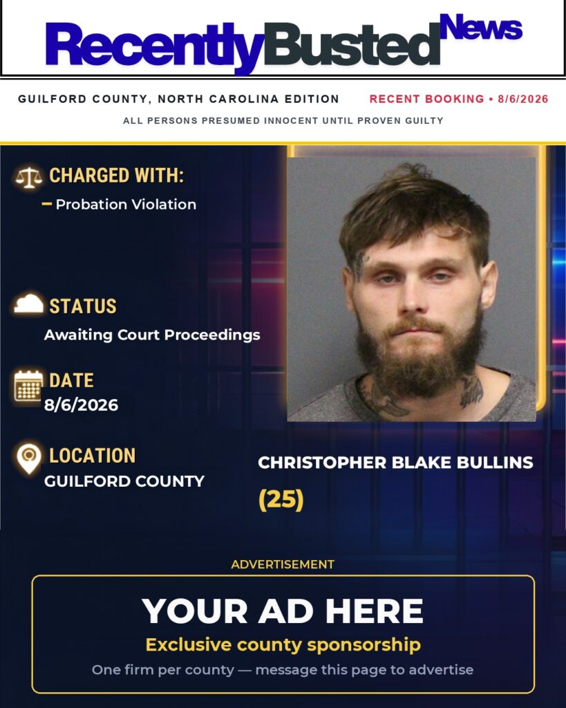 Arrest report — CHRISTOPHER BLAKE BULLINS