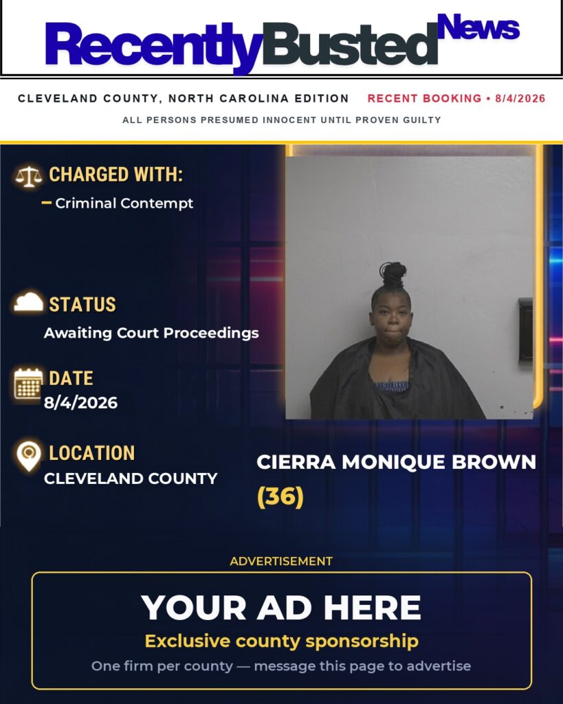 Arrest report โ CIERRA MONIQUE BROWN