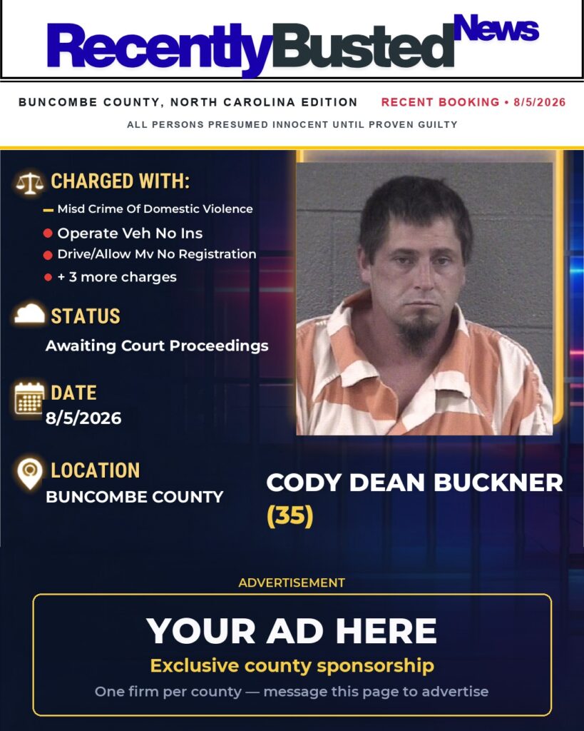 Arrest report — CODY DEAN BUCKNER