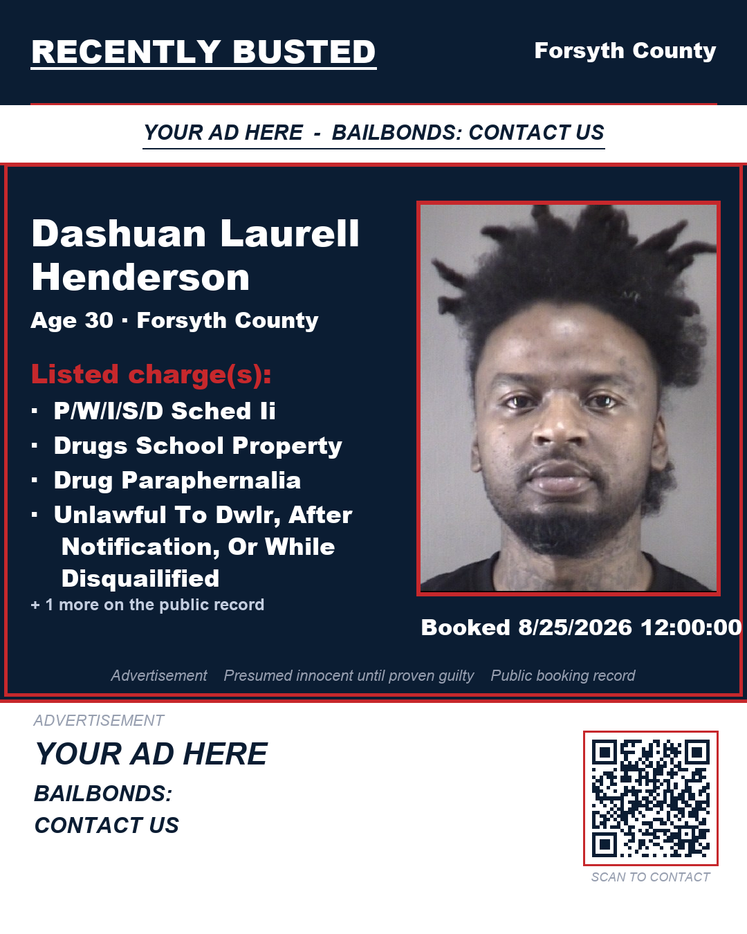 Arrest report - DASHUAN LAURELL HENDERSON