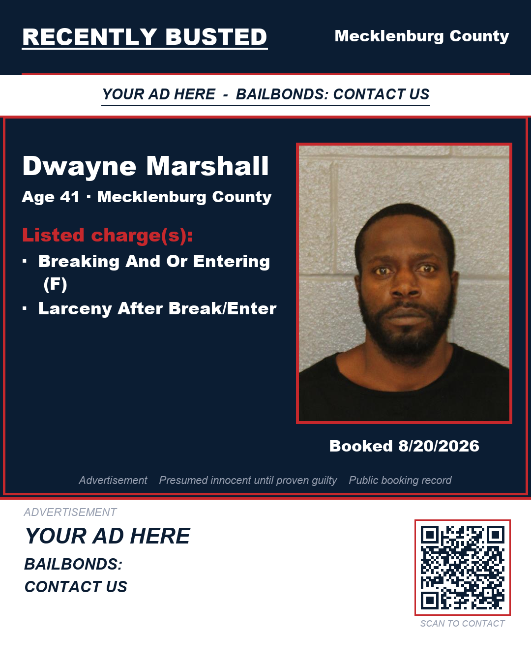 Arrest report - DWAYNE MARSHALL