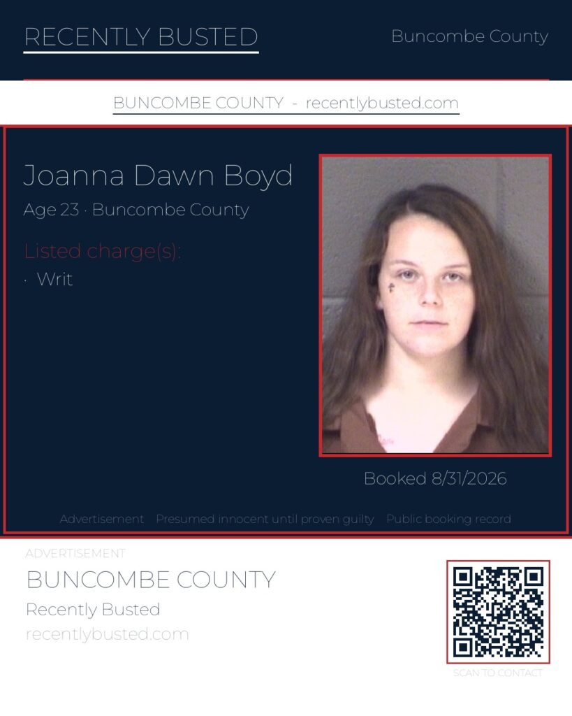 JOANNA DAWN BOYD — arrest record card, Mugshot Hottie