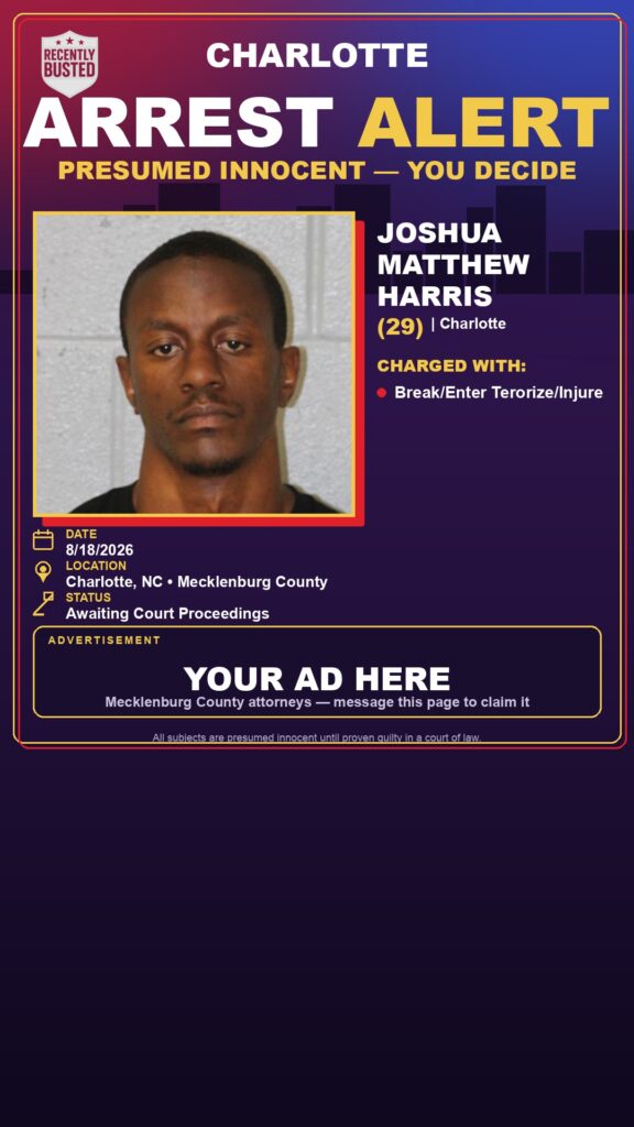 Arrest report — JOSHUA MATTHEW HARRIS