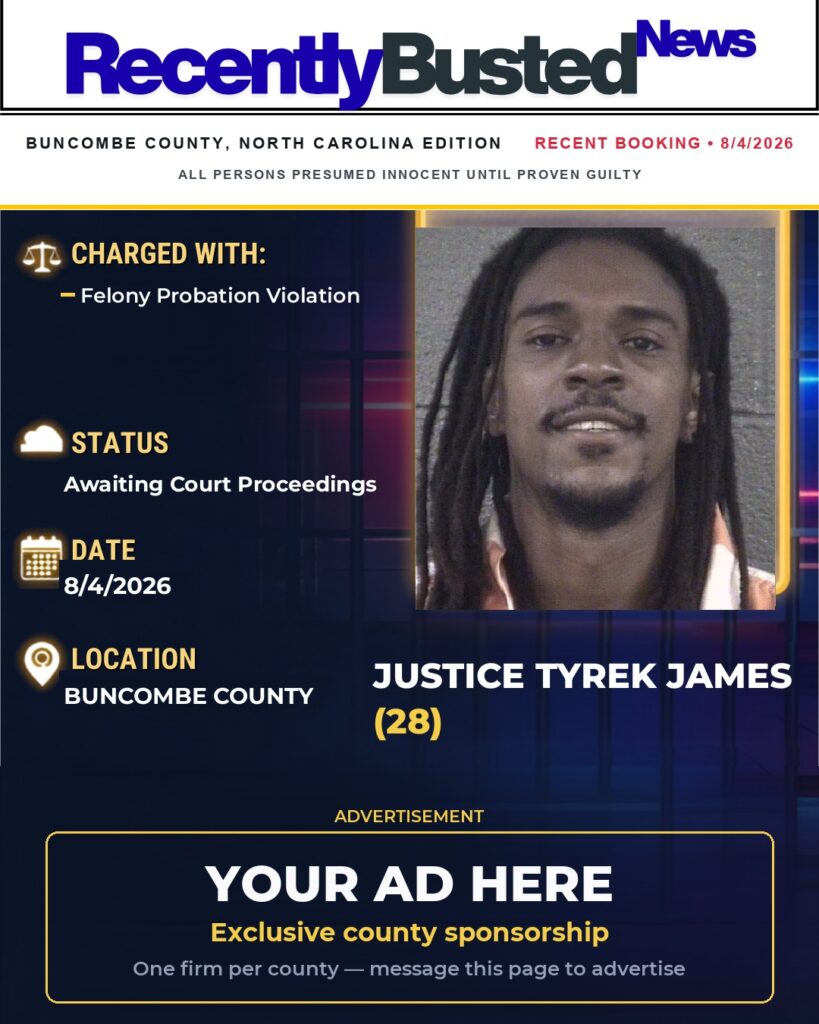 Arrest report — JUSTICE TYREK JAMES