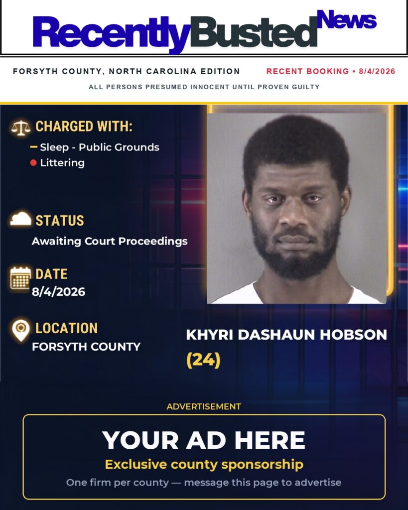 Arrest report — KHYRI DASHAUN HOBSON