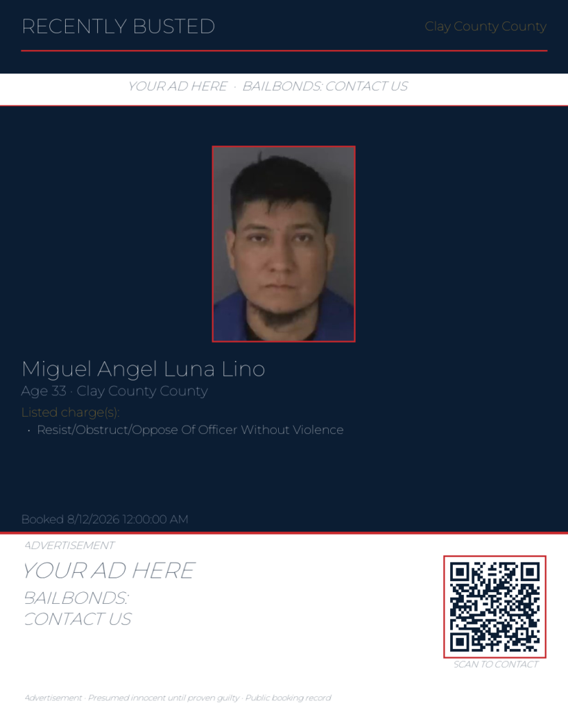 Arrest report โ MIGUEL ANGEL LUNA LINO