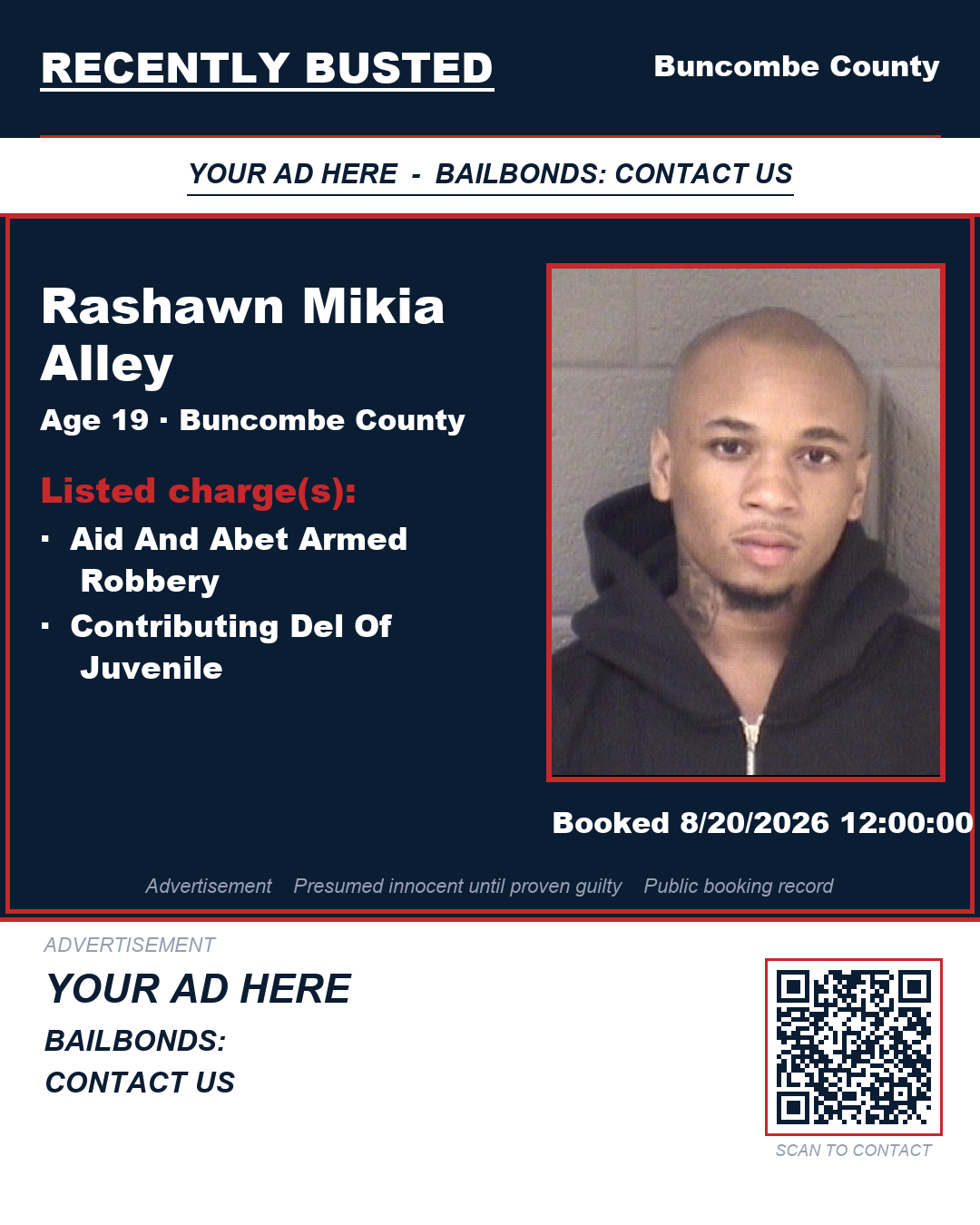 Arrest report - RASHAWN MIKIA ALLEY