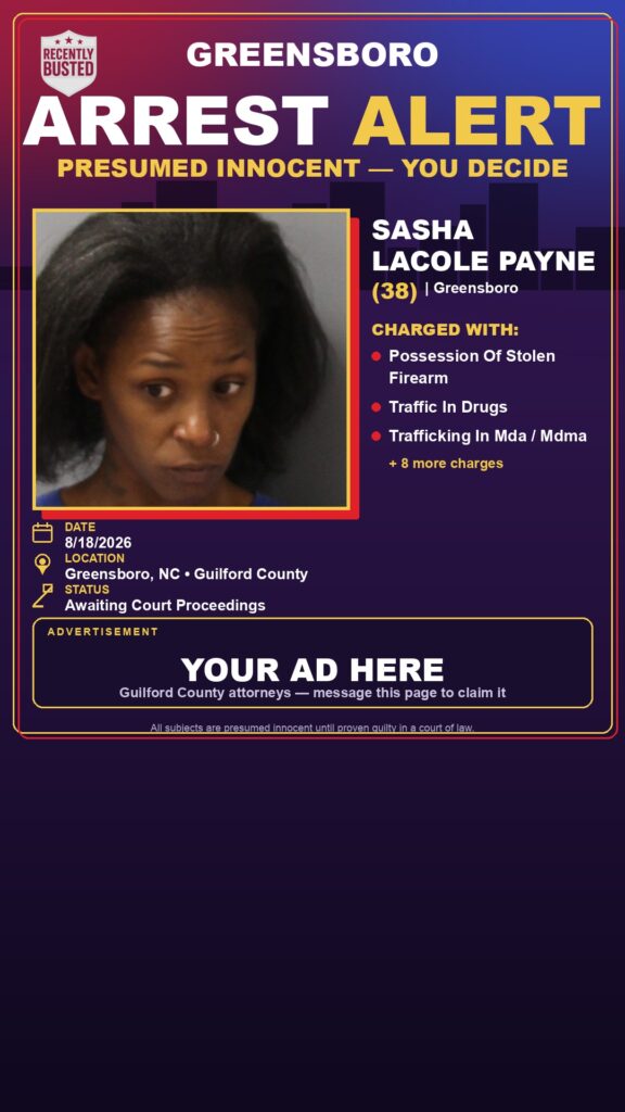 Arrest report — SASHA LACOLE PAYNE