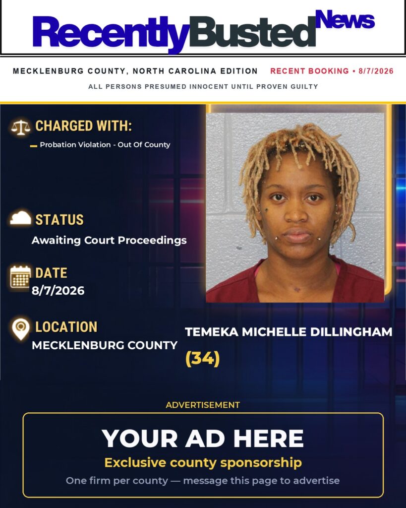 Arrest report — TEMEKA MICHELLE DILLINGHAM