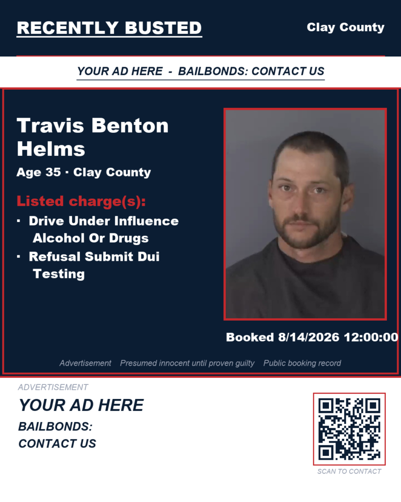 Arrest report — TRAVIS BENTON HELMS