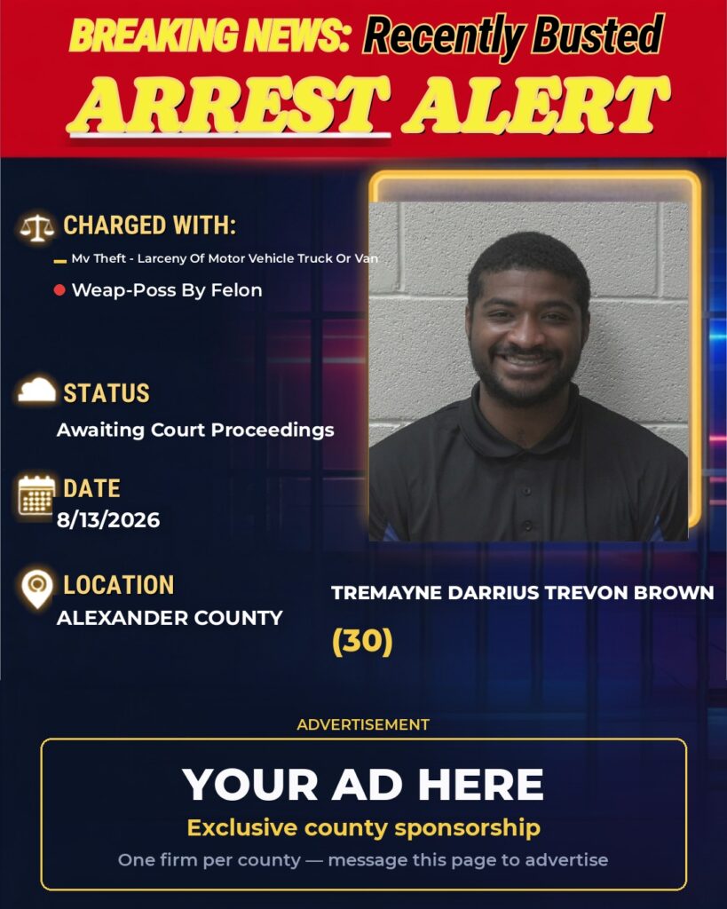 Arrest report — TREMAYNE DARRIUS TREVON BROWN