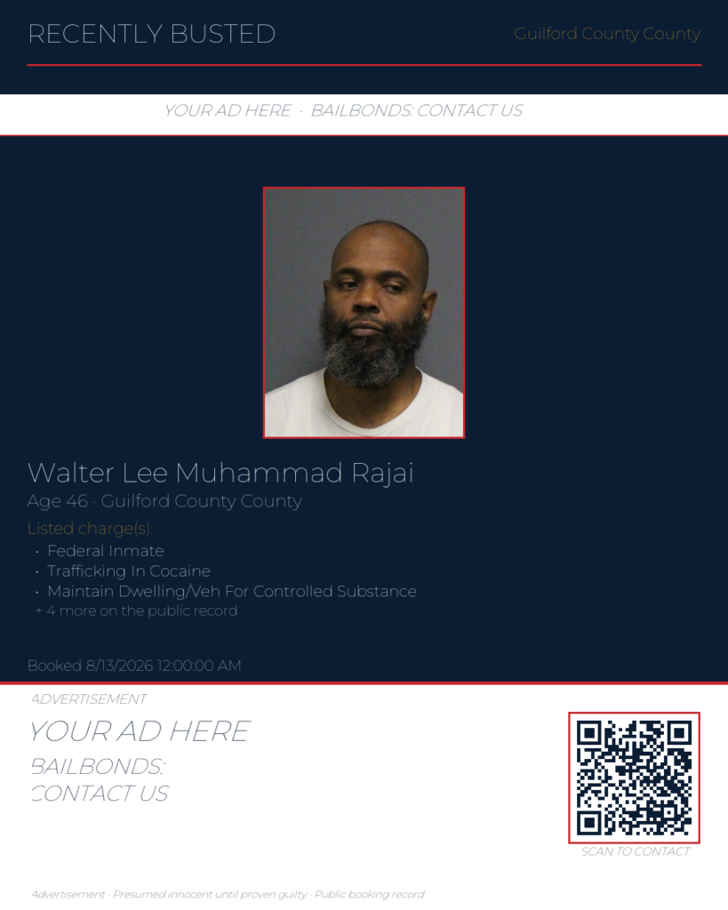 Arrest report — WALTER LEE MUHAMMAD RAJAI